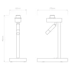 Astro asztali lámpa Venn Table Reader IP20 matt nikkel mag 55cm kábel 2m