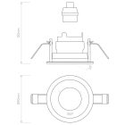 Astro spotlámpa Pinhole Slimline Round Adjustable Fire-Rated IP20 matt fehér Ø90cm mag 69cm