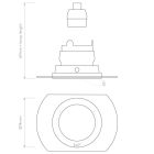 Astro spotlámpa Pinhole Slimline Round Flush Adjustable Fire-Rated IP20 matt fehér Ø74cm mag 69cm