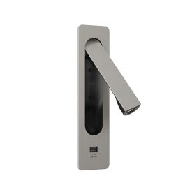 Astro design lámpa Keta USB IP20 matt nikkel mag 25.6cm