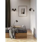 Astro fali lámpa Edward Wall IP20 matt fekete mag 27.6cm