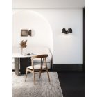 Astro design lámpa Edward Twin IP20 matt fekete mag 23.3cm