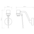 Astro fali lámpa Edward Wall Switched IP20 matt fekete mag 27.6cm