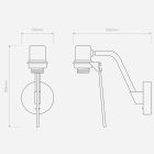 Astro fali lámpa Edward Wall Switched IP20 matt fekete mag 27.6cm