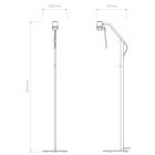 Astro állólámpa Edward Floor IP20 matt fekete Ø0cm mag 138.5cm