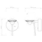 Astro fali lámpa Miura Wall IP20 arany Ø82cm mag 149cm