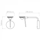 Astro design lámpa Miura Swing Arm IP20 arany Ø82cm mag 164cm