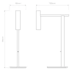 Astro design lámpa Leda Desk LED IP20 matt fekete mag 53.6cm kábel 2.25m