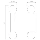 Astro design lámpa Ortona Twin IP44 króm mag 38.5cm