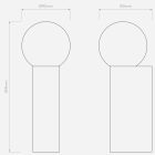 Astro design lámpa Ortona Single IP44 matt fekete mag 24.3cm