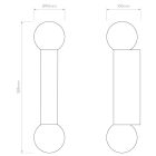 Astro design lámpa Ortona Twin IP44 matt fekete mag 38.5cm