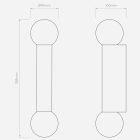 Astro design lámpa Ortona Twin IP44 matt fekete mag 38.5cm