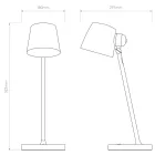 Astro design lámpa Imari Desk IP20 matt nikkel mag 52.2cm kábel 2.4m