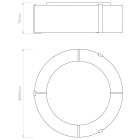 Astro design lámpa Salina 400 IP20 szövet Ø40cm mag 137cm