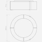 Astro design lámpa Salina 400 IP20 szövet Ø40cm mag 137cm