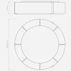 Astro design lámpa Salina 550 IP20 szövet Ø55cm mag 137cm