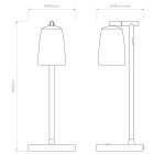 Astro design lámpa Carlton Desk IP20 matt fehér mag 45cm kábel 2m