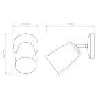 Astro fali lámpa Carlton Wall IP20 matt fehér mag 200cm