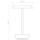 Astro asztali lámpa Halo Portable IP20 matt fehér Ø162cm mag 26.4cm