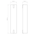 Astro fali lámpa Elba 600 Wall IP20 szövet mag 60cm