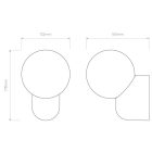 Astro fali lámpa Lyra Wall Single IP44 fehér mag 178cm