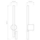 Astro design lámpa Baton Reader LED LED IP20 matt fekete mag 50.8cm