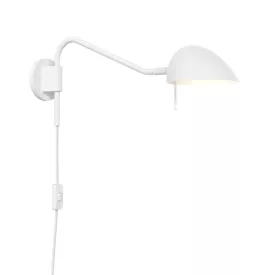   Astro design lámpa Serge Plug-In IP20 matt fehér mag 20.5cm kábel 2.5m