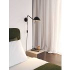 Astro design lámpa Serge Plug-In IP20 matt fekete mag 20.5cm kábel 2.5m