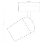 Astro design lámpa Koto Single IP20 matt fekete Ø90cm mag 169cm