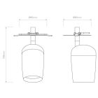 Astro design lámpa Koto Recessed IP20 matt fekete Ø80cm mag 148cm