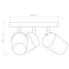 Astro design lámpa Koto Triple Round IP20 matt fekete Ø22cm mag 166cm