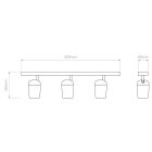 Astro design lámpa Koto Three Bar IP20 matt fekete mag 166cm