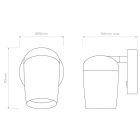 Astro design lámpa Koto Single Switched IP20 matt fehér Ø90cm mag 90cm