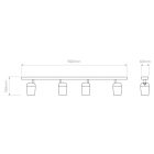 Astro design lámpa Koto Four Bar IP20 matt fehér mag 166cm