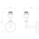 Astro fali lámpa Club Wall IP20 bronz mag 21.5cm