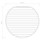 Nara Globe Ribbed Glass - Smoke