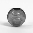 Nara Globe Ribbed Glass - Smoke