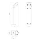 Astro design lámpa LED GX53 5W 2800K LED műanyag Ø75cm mag 24cm