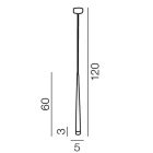 Creative Cables függeszték Stylo egyágú függeszték, fehér