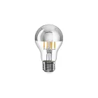 LED silver hemisphere bulb A60 7W 650Lm E27 2700K dimmable - A02