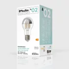 LED silver hemisphere bulb A60 7W 650Lm E27 2700K dimmable - A02