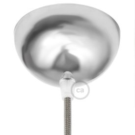 Hemispherical, painted metal ceiling rosette set