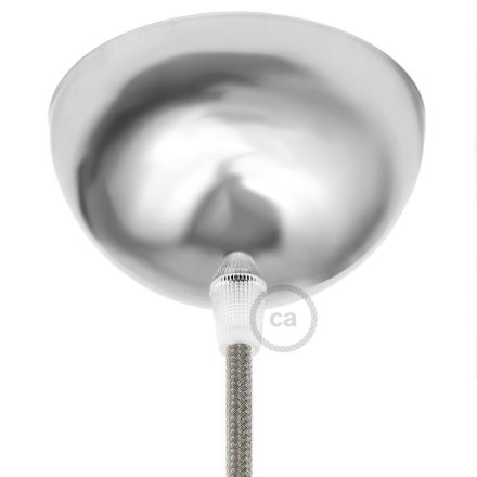 Hemispherical, painted metal ceiling rosette set