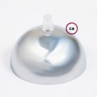 Hemispherical, painted metal ceiling rosette set