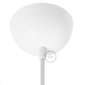 Hemispherical, painted metal ceiling rosette set