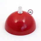 Hemispherical, painted metal ceiling rosette set