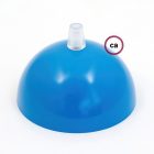 Hemispherical, painted metal ceiling rosette set