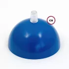 Hemispherical, painted metal ceiling rosette set