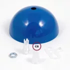Hemispherical, painted metal ceiling rosette set
