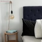 Hemispherical painted metal E27 lamp holder set